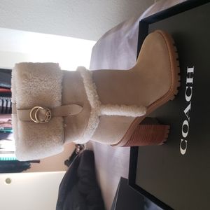 COACH HARLIE SUEDE BOOTS